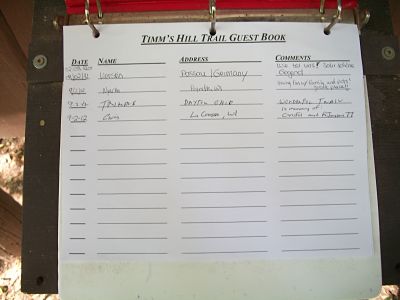Trail Guest Book