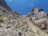 #2) Rubble gully on east face #2) Rubble gully on east face