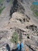 #8) Downclimb into the notch #8) Downclimb into the notch