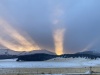 #7) Incredible moment w the sun shining thru Broken Hand pass at sunset beneath cloud cover