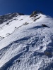 #5) Used crampons on sections like this. There’s a hard wind crust path a safe distance away from the SE-facing wind slab #5) Used crampons on sections like this. There’s a hard wind crust path a safe distance away from the SE-facing wind slab